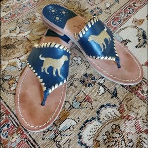 Jack Rogers | Shoes | Final Price Jack Rogers Gold Labrador Retriever  Sandals | Poshmark